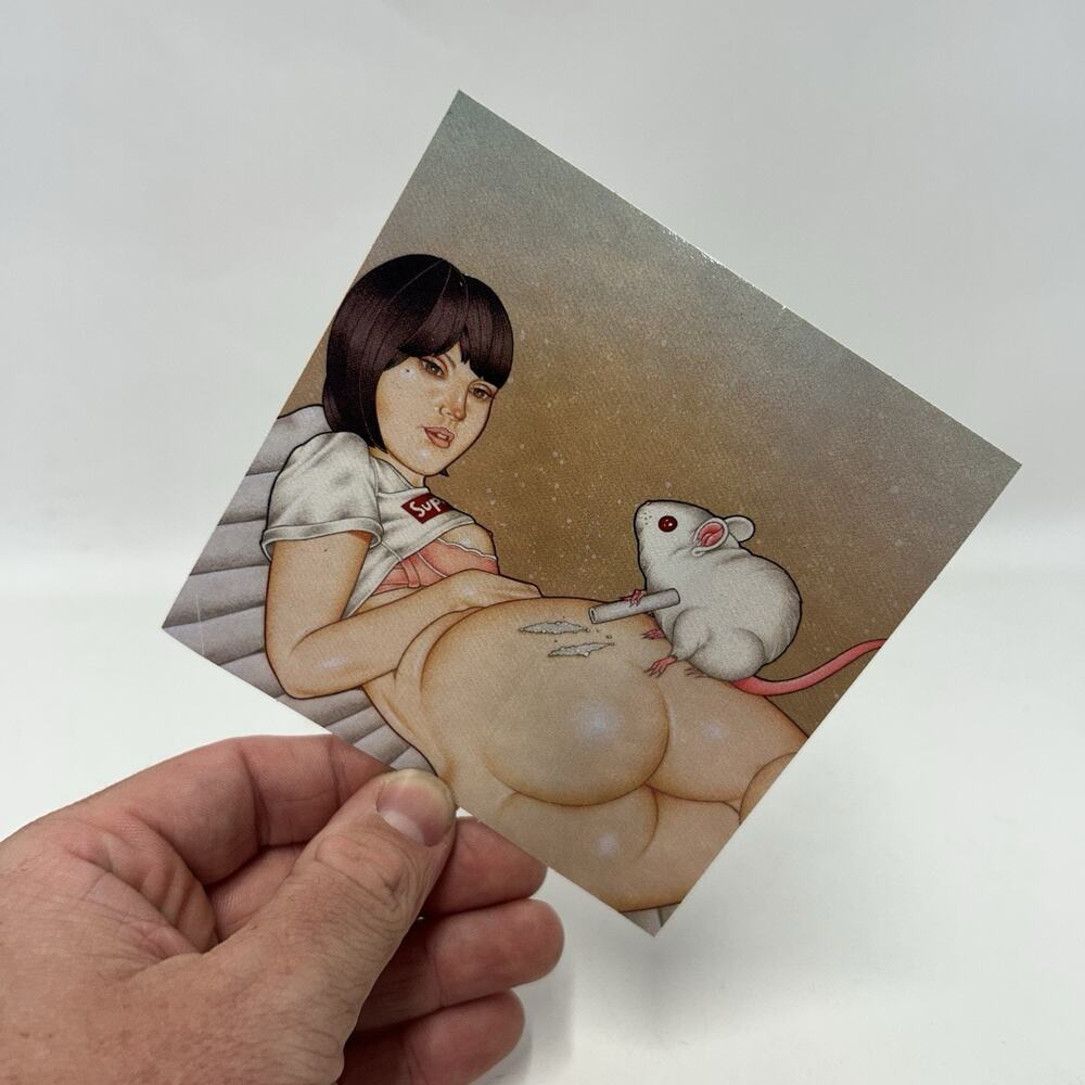 Supreme Mouse Girl Sticker By John John Jesse SS25